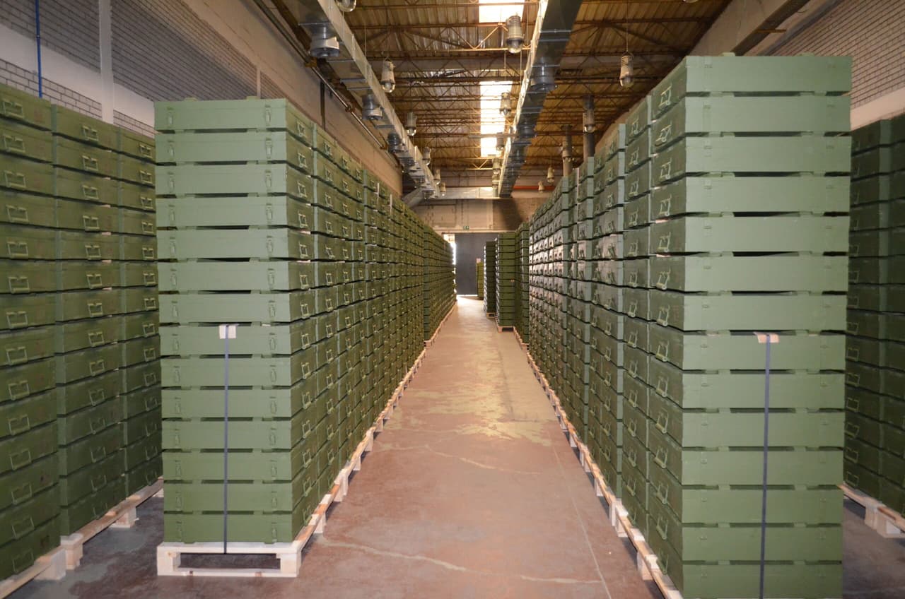 Climate-Controlled Munitions Crates Staging Depot